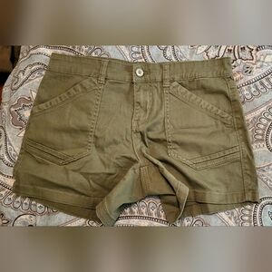 Olive Green Casual Shorts